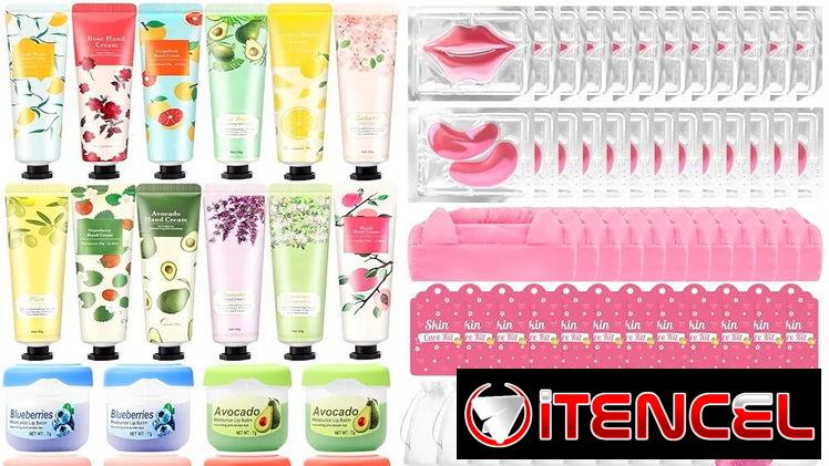 Set Skincare: Máscara facial Crema de manos Bálsamo labial Parches para debajo de los ojos Máscara de labios