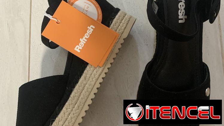 Sandalias Plataformas negras con cuña de saco