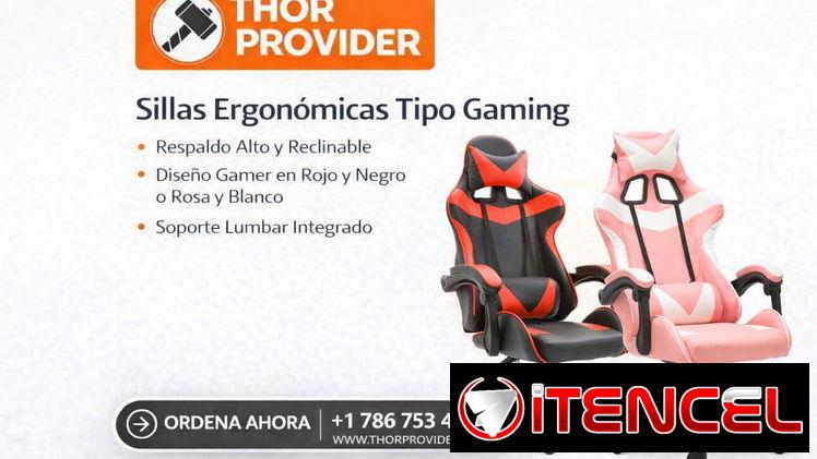 🎮 Sillas Ergonómicas Gaming y Oficina con Soporte Lumbar | ThorProvider.com