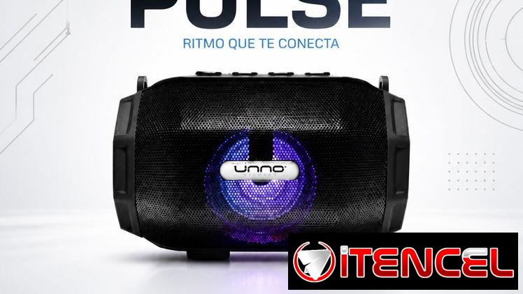 Bocina Unno Tekno Pulse TWS Bluetooth 5.0 5W LED Multicolor FM USB SD Aux Doble Enlace Estéreo Portátil/ 20
