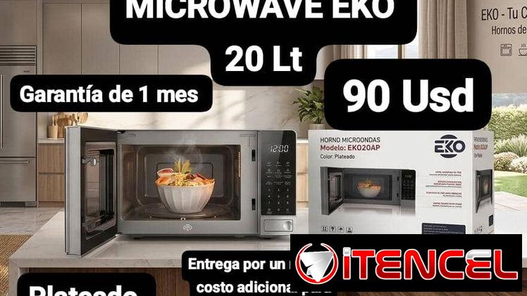 MICROWAVE EKO 20 Lt (Plateado), Garantía de 1 mes, Entrega por un mínimo costo adicional para toda La Habana