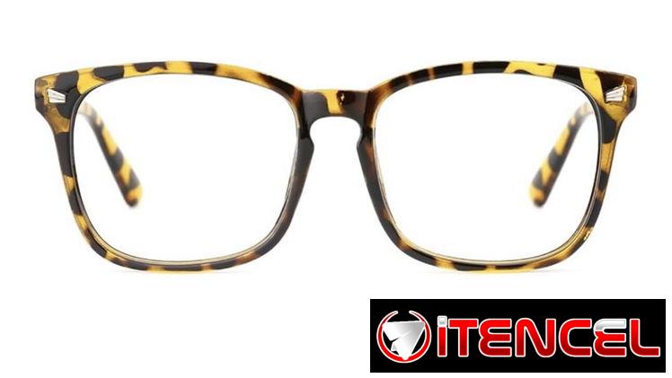 TIJN Lentes de bloqueo de luz azul para mujeres y hombres, marco transparente, anteojos cuadrados nerd anti rayos azules