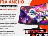 Monitor Curvo Ultra Ancho Sceptre 34” WQHD 180Hz | Ideal para Gaming y Trabajo en La Habana