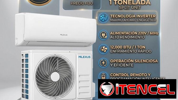 ❄️ ¡OFERTA! Split Milexus de 1 Tonelada Inverter (Nuevo en Caja) ❄️