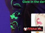 Tatuajes temporales de dinosaurios luminosos | videojuegoshabana.com