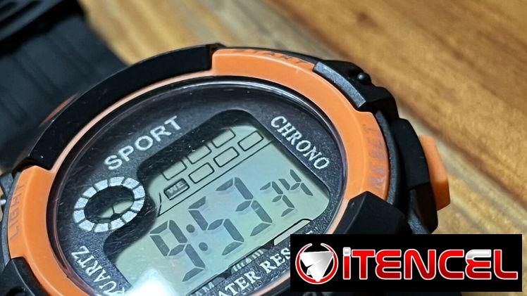 Reloj deportivo naranja para hombre, niño, adolescente.