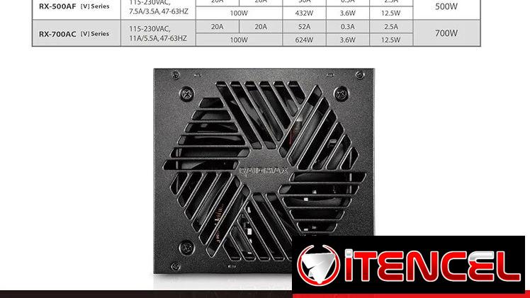 RAIDMAX VORTEX 700W 60 amperes 80+ bronze fuente ATX