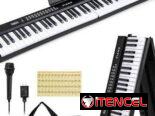 Piano eléctrico plegable de 88 teclas para llevar de viaje – Teclado de piano plegable – Piano digital y piano digital