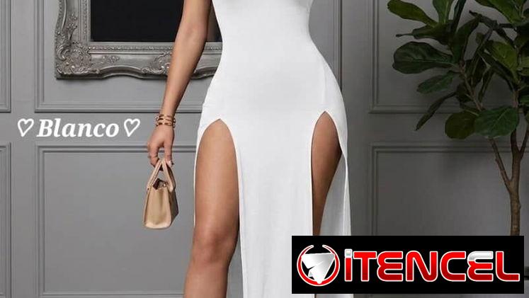 🌺 Vestido Largo blanco Doble Hombro 🌺