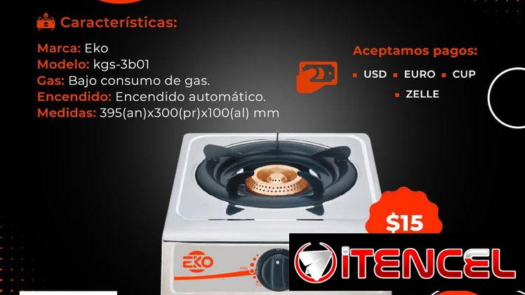$ 15 🍲 COCINA DE GAS MARCA EKO ACERO INOXID 🍲. FACTURA Y GARANTÍA DE 6 MESES. TLF 54833699