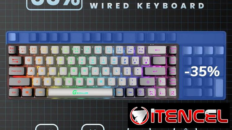 GEODMAER Teclado Gamer 65% (68 teclas)