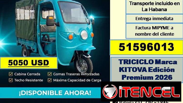 PD-522-TRICICLO Marca  KITOVA Edición Premium 2026….5050 USD…..51596013….Transporte incluido en La Habana