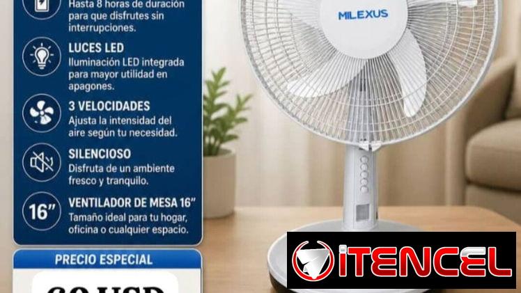 Ventiladores recargables (milexus,E&E,JMD,Sankey y otros))