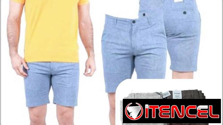 Bermudas de vestir jaspeada para hombre