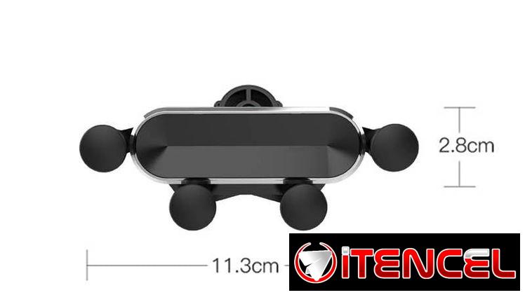 Porta Movil Coche Universal con 360 Grados Rotación para Rejillas del Aire de Coche para iPhone, android, adaptable.