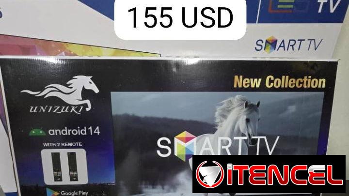Smart tv con cajita y soporte (giratorio y fijo)
