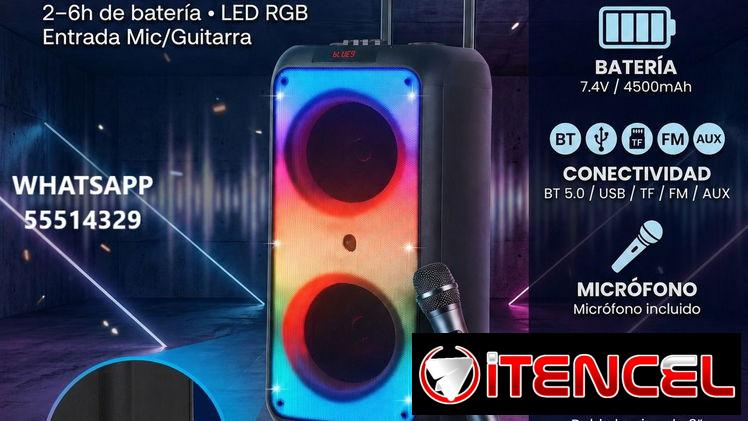BOCINA 8″ CON MICRÓFONO 6000W P.M.P.O NDR-1095, ENTREGA DE FACTURA Y GARANTÍA. VARIEDAD DE BOCINAS Y SPEAKER