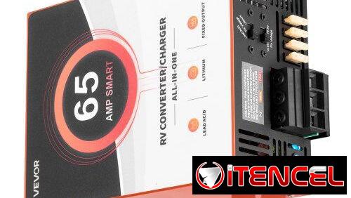 Cargador convertidor Vevor 65A para baterias 12v de litio y plomo ácido