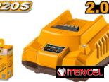 Cargador de baterías y batería para herramientas industriales. 20 V