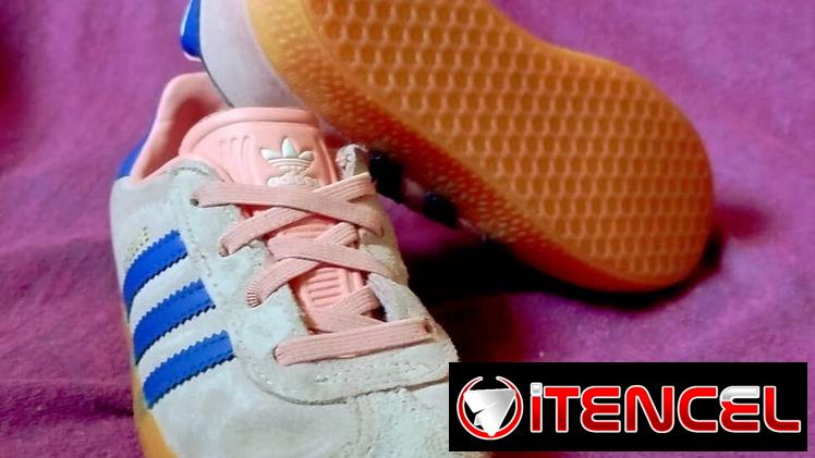Tenis ADIDAS de cuero rosa para niñas #10, 17.5 cm