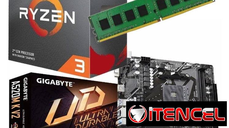 Ryzen 3 3200G con A520m k v2 de Gigabyte y 8GB -230