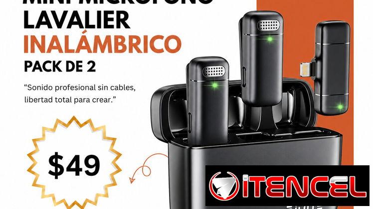 Mini Micrófono Lavalier Inalámbrico (Pack de 2) – Black | videojuegoshabana.com