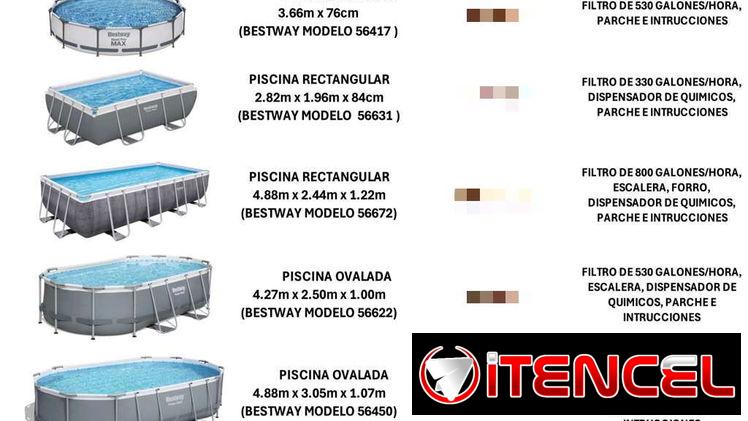 piscinas nuevas de paquete vienen con todos sus accesorios la estrena usted