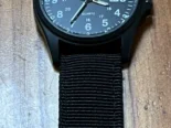 Reloj, elegante para hombre, negro, Pulsera, manilla de nylon