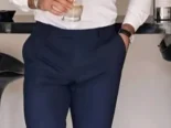 Pantalon azul de vestir para hombre, pantalon negro …Ropa elegante para hombres