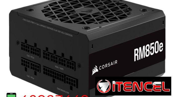 Fuente marca CORSAIR modelo RM850e (850W/70.8A) 80+ Oro, Full modular, NUEVA en su caja