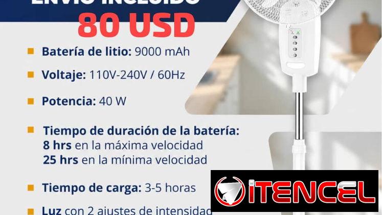 Ventilador recargable 16″