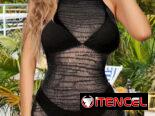 Mallas playeras. Vestidos para la playa. Pareos