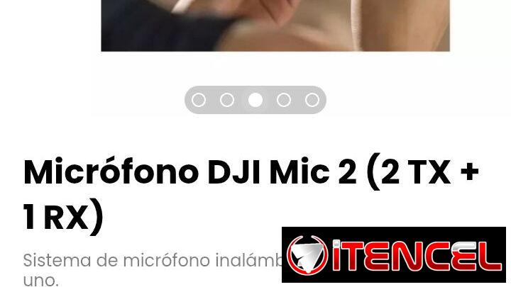 Micrófono DJI Mic 2 (2 TX + 1 RX). Incluye 2 transmisores, 1 receptor y estuche de carga inteligente.