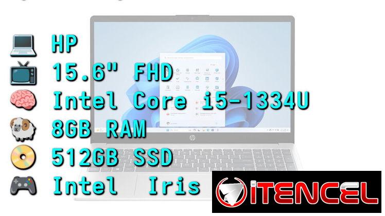 LAPTOP 🎁NUEVA🎁📦CAJA, HP (15-fd0250wm), 15.6″ FHD IPS, Intel Core i5-1334U, 8GB RAM, Iris Xe, 512GB SSD