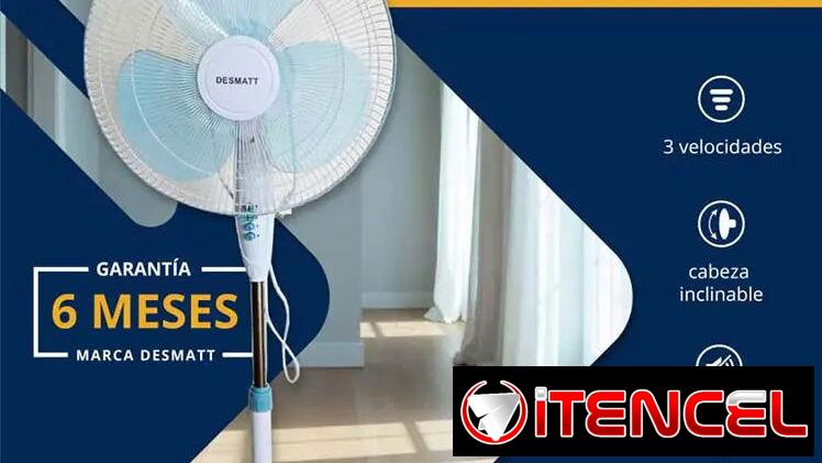 Ventilador De Pedestal De 16 Pulgadas DESMATT. Con Propiedad Y Garantía