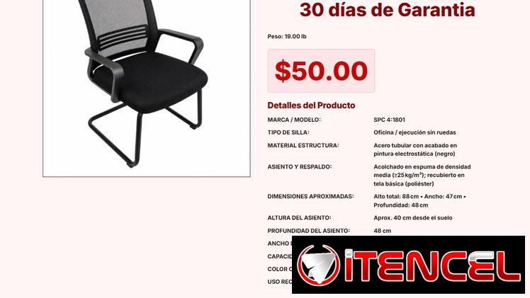 Silla de Oficina con Brazos SPC 4:1801: El Kit Ideal para tu Taller u Oficina VPT#-0287