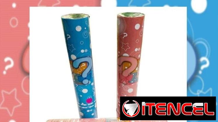 Cañón de confetti de Revelación de Sexo y otros articulos para fiestas de Baby shower