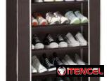 Zapatera con cubierta para polvo