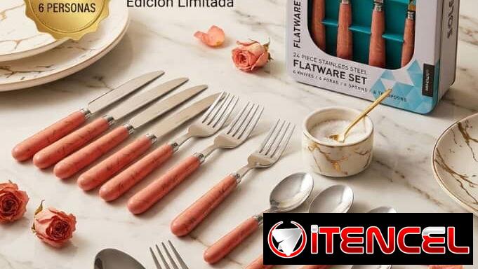 🔵🍴🥄Juego de cubiertos de 16 y 24 piezas