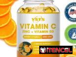 Frasco d 120 cápsulas de: Vitamina C, D3 y Zinc
