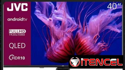 *TV JVC de 40″*  – V1-Series QLED (modelo LT-40KB758) – Smart TV  – Resolución Full HD  – Sistema operativo Google TV –