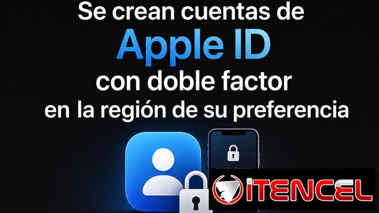 Creación de cuentas de Apple ID con doble factor