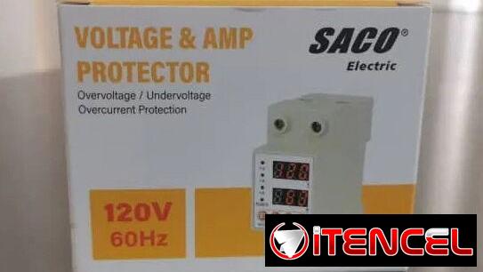 Breaker protector y controlador de voltaje ajustable (2 funciones) de 110V