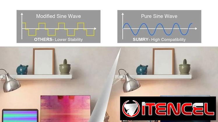 Inversor Solar Híbrido SUMRY 4000W 24V a 120V Onda Pura con MPPT 140A y Pantalla LCD Táctil