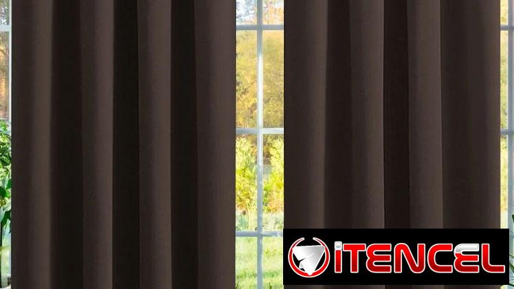 Cortina Blackout 2 Paneles Aislada Premium 132 X 213 color azul marino-chocolate-gris-negro