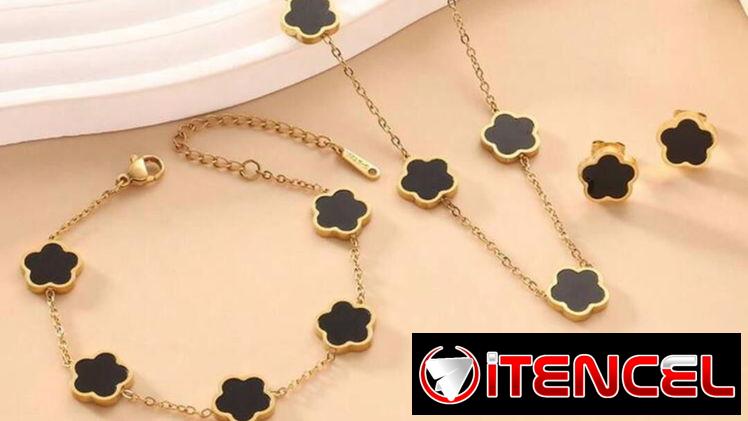 *CONJUNTO VAN CLEEF DE ACERO INOXIDABLE*