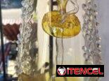 Copa de cristal soplado con bailarina Vintage Siglo pasado
