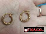 Argollas paso #1 originales oro 10k Italia