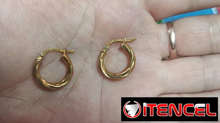 Argollas paso #1 originales oro 10k Italia