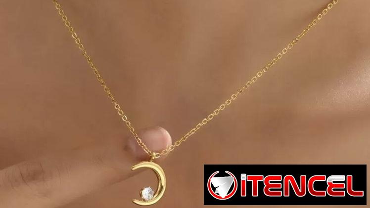 Cadena de Luna 🌙 Dorada de Acero Inoxidable ✨